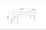 Hanah Home 0701 - 2 Banco Nogal, Gris 90x46x40 cm